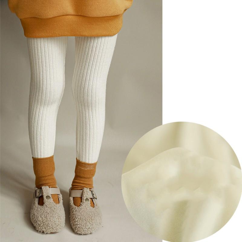 

Зимние однотонные утепленные штаны для девочек среднего и маленького возраста, теплые повседневные брюки 80