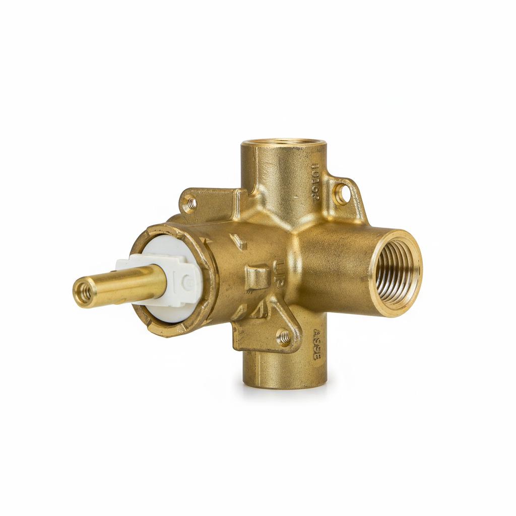 Full Copper Thermostatic Pressure-Balancing Lead-Free American Shower Valve