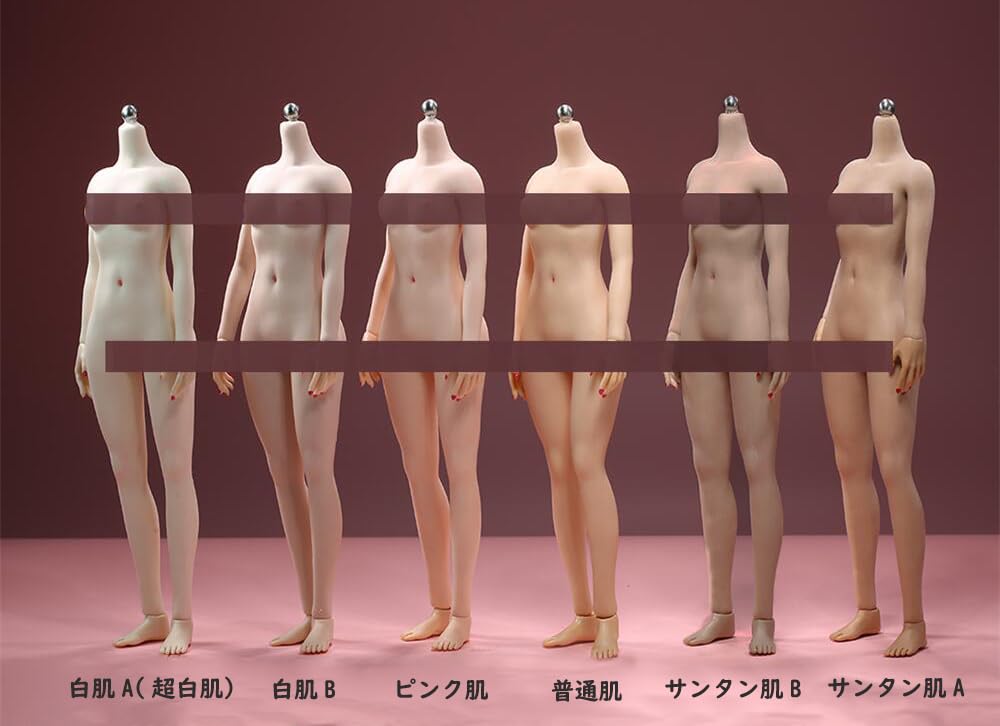 HiPlay JIAOUDOLL Corps de figurine féminine sans couture super flexible à l'échelle 1/6, super articulé, en forme de fille (S) Bousiller (Peau bronzée, B, Loli)