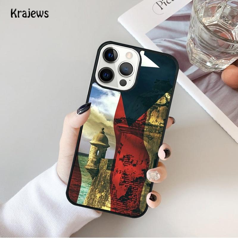 Puerto Rico Flag Phone Case For iPhone 17 Air 16 15 14 Ma Plus 11 12 13 Pro Ma Phone Cover Coque
