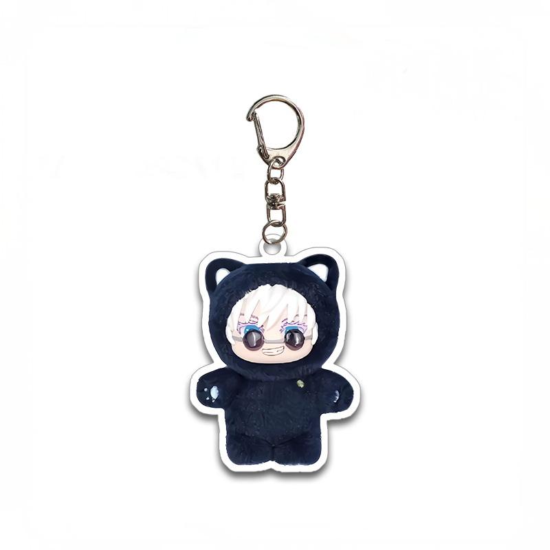 1 Piece Anime Surrounding Acrylic Keychain Jujutsu Kaisen Season 2 Cat Park Party Gojo Satoru Bag Accessories Pendant Fans Gifts