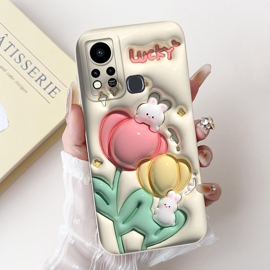 For Infinix Hot 11S Case X6812 X6812B Cute Panda Cartoon Cover Shockproof Phone Cases For Infinix Hot 11S NFC Hot11s Soft Fundas