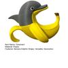 Banana Dolphin Ornament Banana Design Statue with Dolphin Inside Banana-themed