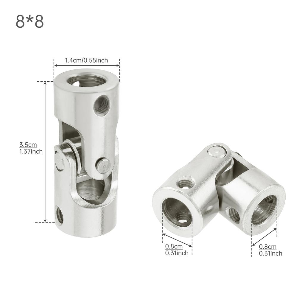 45# Steel Joint Shaft Coupler 360 Degree Rotatable Coupling Steering Connector for RC Model Motor / RC Car / Crawler