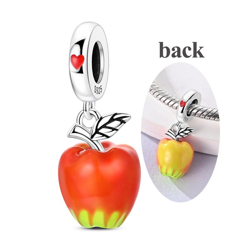 Original Copper Charms Beads Bear Black Swan Angel Cherry Charms Fit Bracelet Pendant Women Girl Diy Jewelry Gift