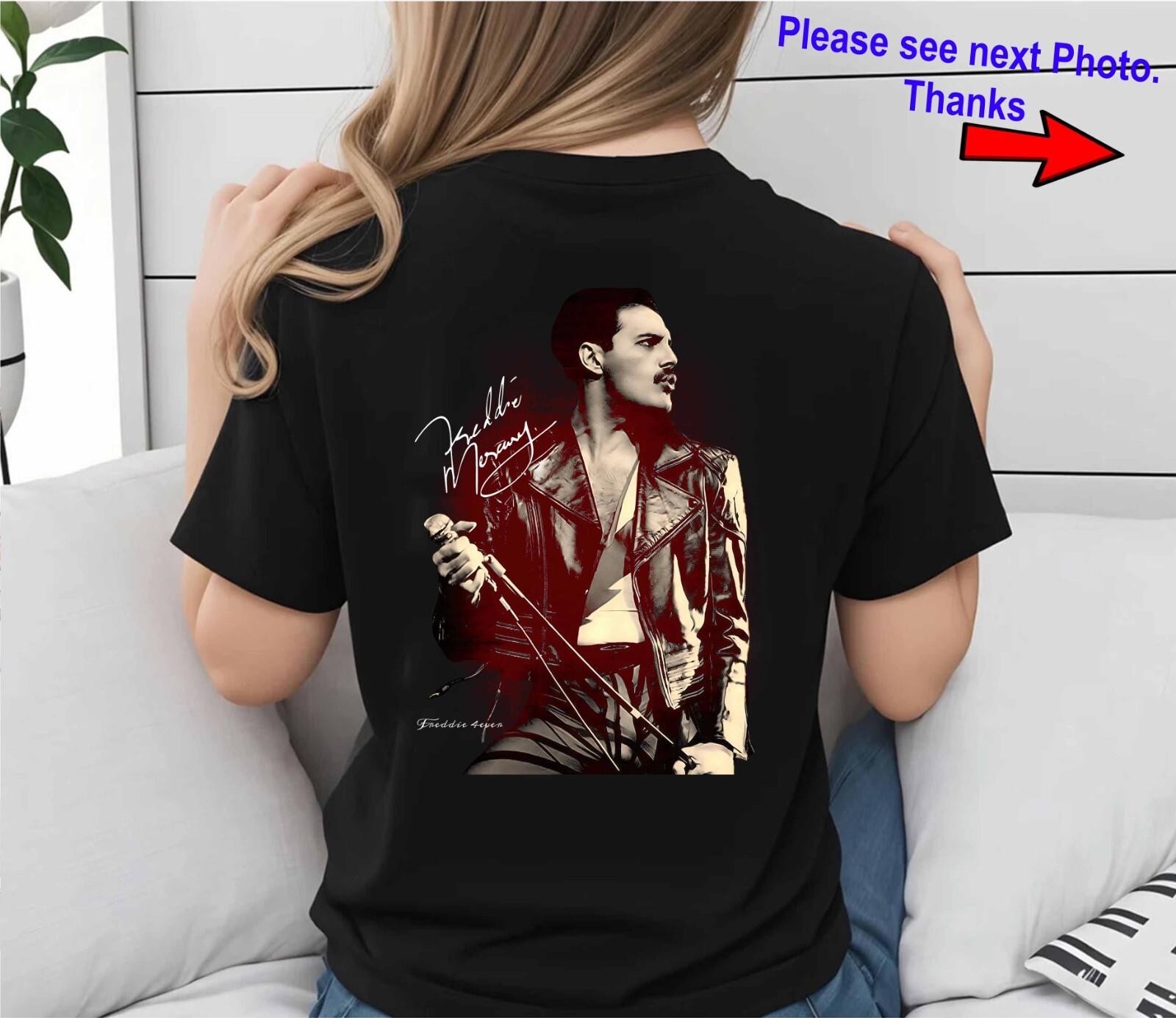 Freddie Mercury printed on back Shirt Queen Rock Band Unisex Shirt XXXXL