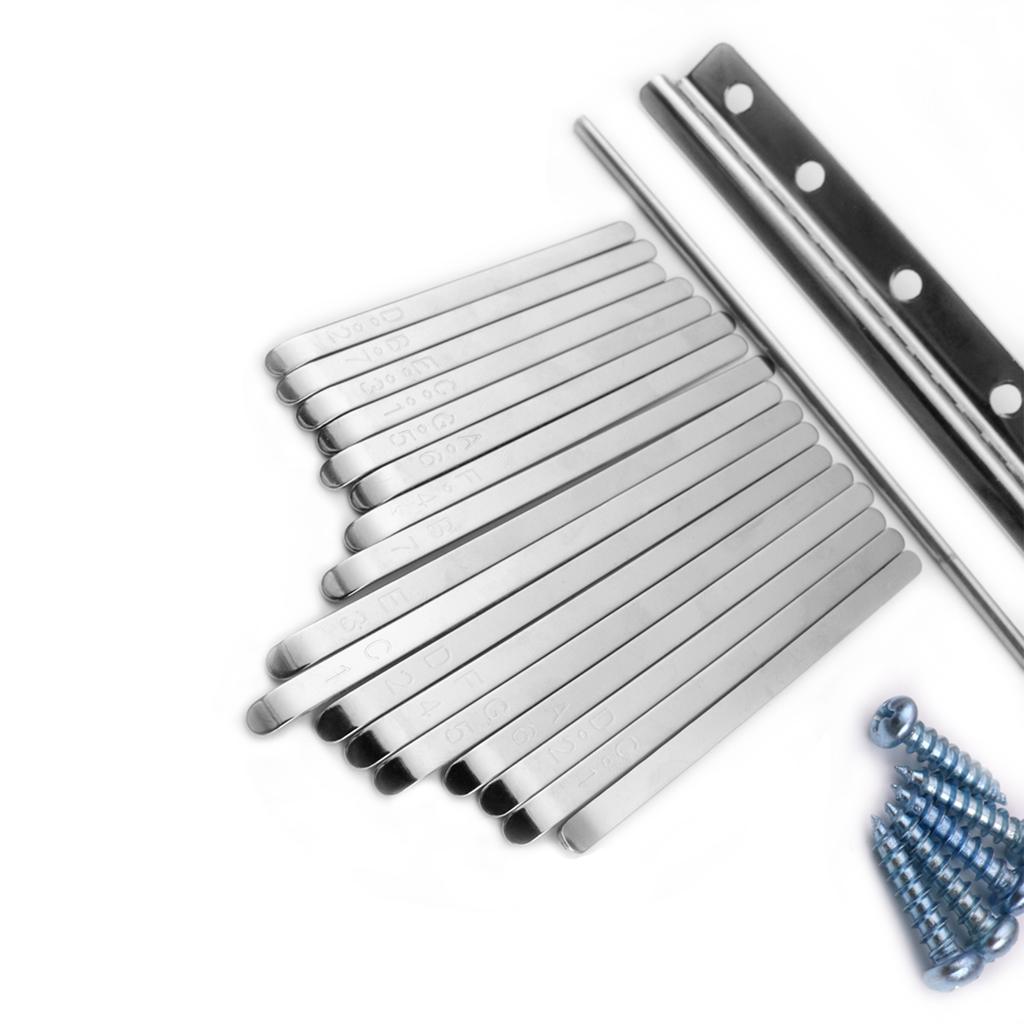 Thumb Piano 17 Keys with Tune Hammer Pillow Wood and Screws Acrylic Cute Rhino Head Shape Musical