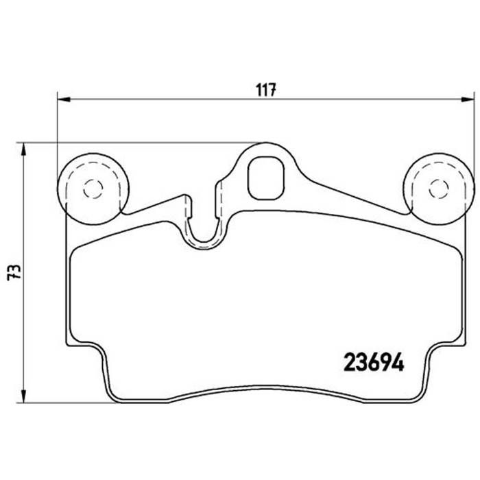 Brembo kit de plaquettes de frein p85070 - 4 pièces