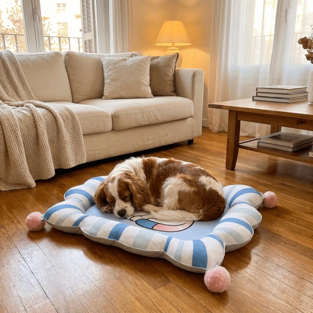 Removable Pet Cooling Mat Wear-Resistant Cat Ice Pad Cartoon Pattern Pet Cushion Home