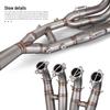 Stainless Steel & Titanium Exhaust Pipe for S1000RR Motorcycle (2019-2023)