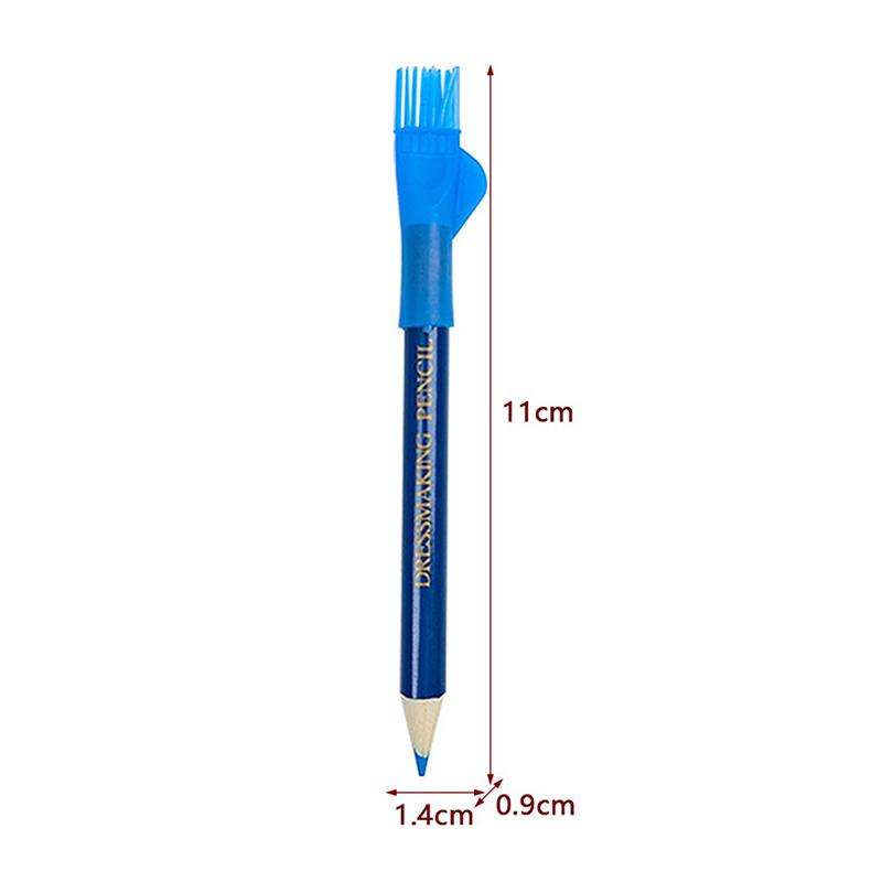 3Pcs Sewing Fabric Pencils Water Soluble Pencil Tailor Mark Dressmaker'S Chalk Brush Cap For Tailor Home Marker Tracing Tools