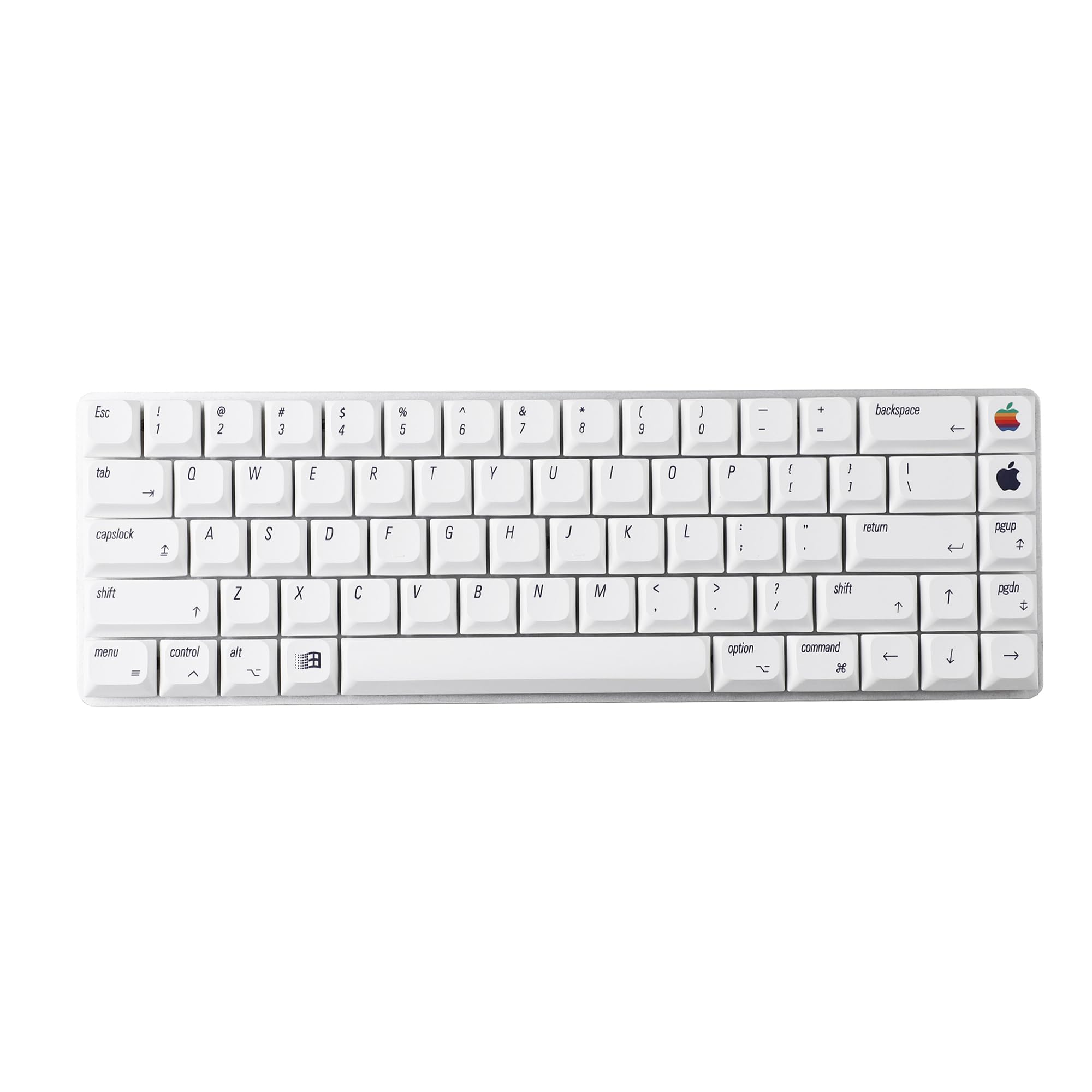 

YMDK 127 Ultra Slim Mac Style Mx Low Profile Die Sub PBT Keycaps for Mx 61 64 68 75 84 87 96 108 Layout Mechanical Keyboard