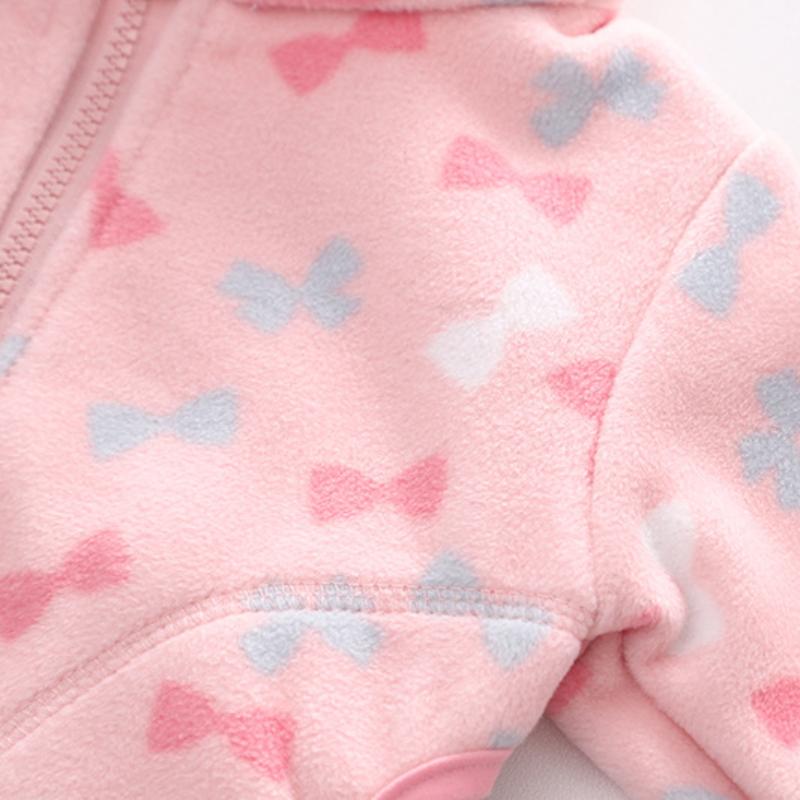 Dětská 0-5 let fleecová bunda pro kluky a dívky jarní a podzimní kabát s dlouhým rukávem