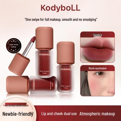 kodyboLL Soft Mist Velvet Multi-use Cream: Autumn/Winter Matte Blush & Lipstick, Dual-use Lip Glaze & Cheek Tint.