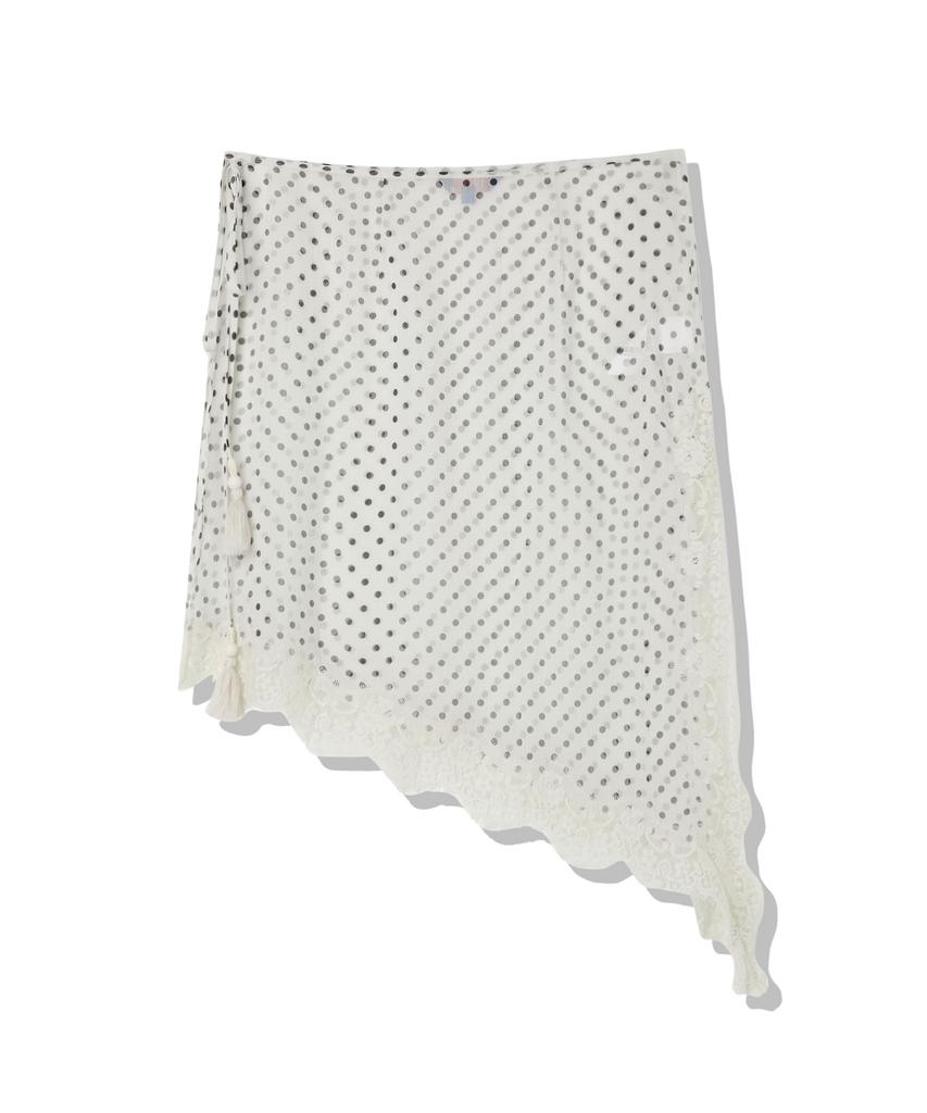 Penfield Dot Lace Layered Wrap Skirt Lemon_Fs7Ws02F