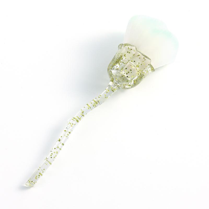 Crystal Rose Handle Loose Powder Brush Makeup & Nail Powder Brush Cosmetic Beauty Contouring Tool