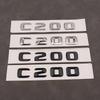 AAYN1 3d ABS Chrome Black Logo C200 Emblem Adhesive Letters Decal Car Trunk Badge For W204 W205 C 200 C200 Sticker Accessories