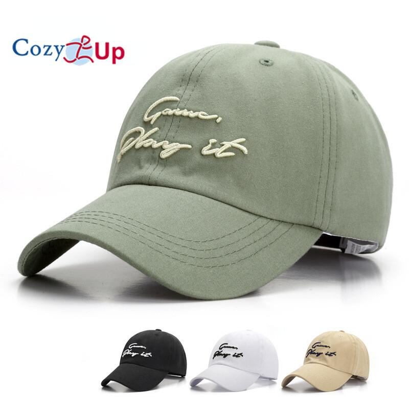 

Cozy Up Мода Унисекс Бейсболка Хлопок Вышивка Летний солнцезащитный козырек Повседневная спина Пряжка