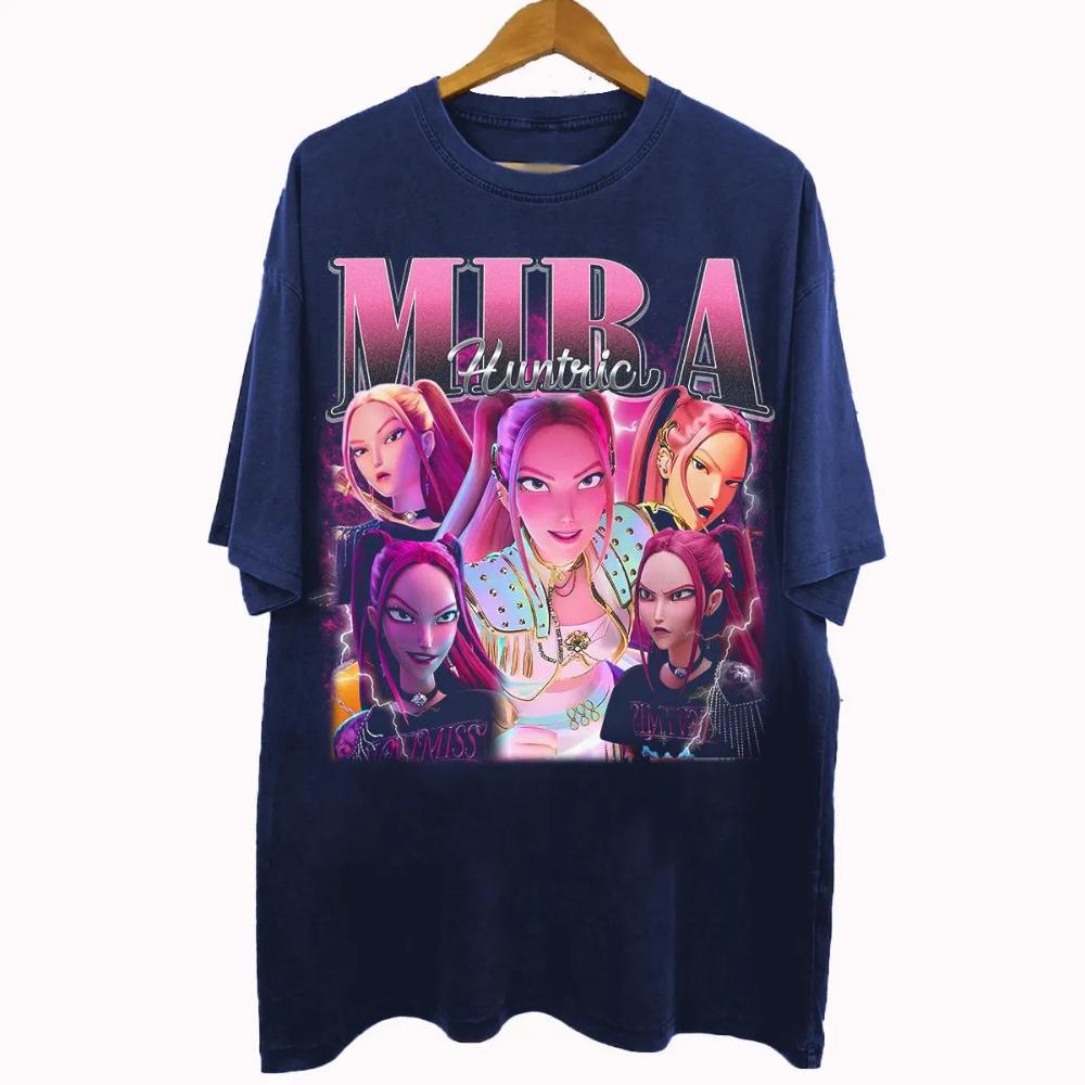 

Vintage 90s Bootleg Style Mira Huntrix Kpop Demon Hunters T-shirt Kpop Demon Hunters Gifts For Man And Women Unisex T-shirt L