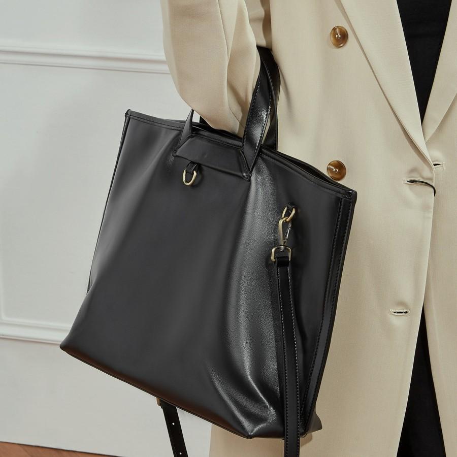 First Layer Vegetable Tanned Leather Women'S Bag Large Capacity Commuter Portable Tote Bag Shoulder Messenger Bag