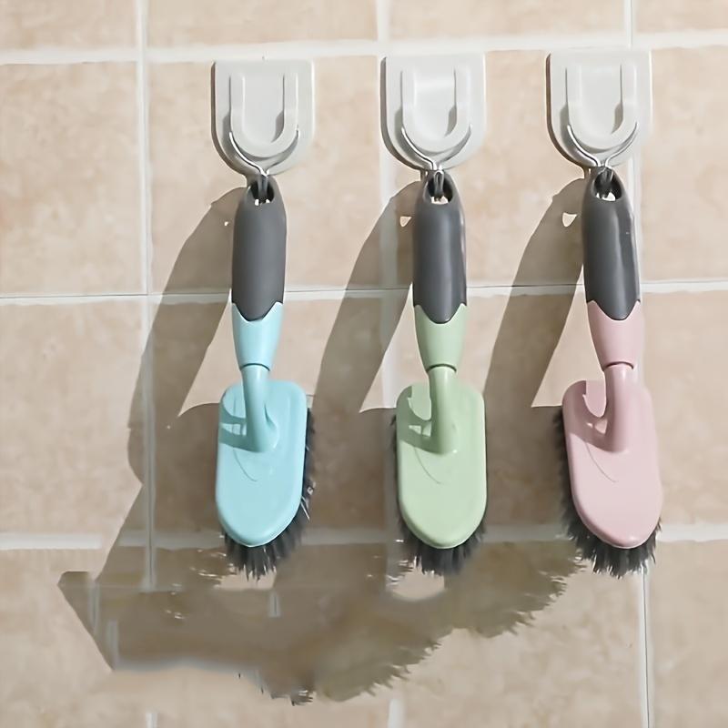 2pcs Bathroom Floor and Wall Tile Cleaning Brush - Sturdy Handle, Gap Cleaner