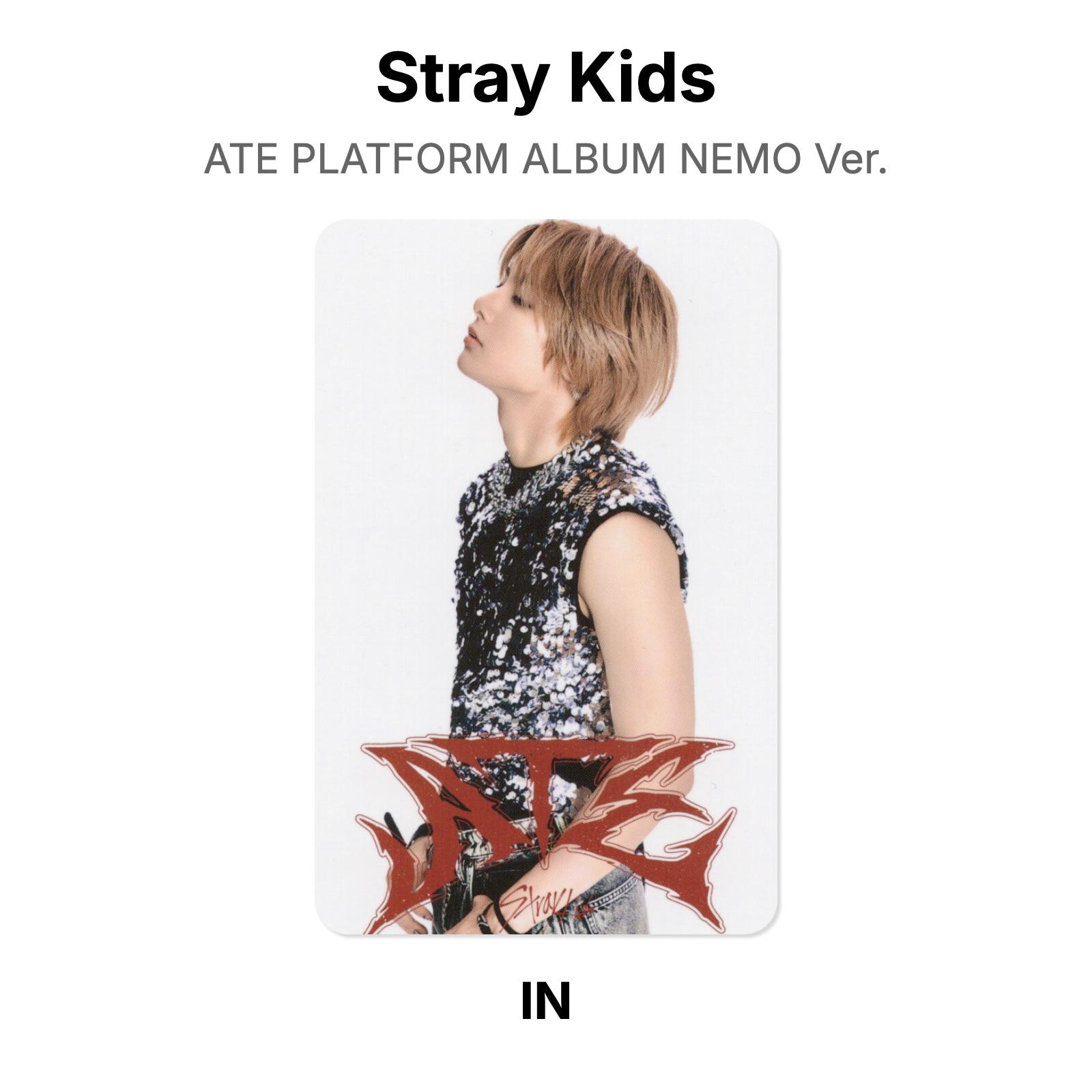 Stray Kids ATE ПЛАТФОРМЕННЫЙ АЛЬБОМ Версия NEMO. Официальная фотокарта I.N 02
