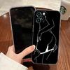 Sexy Line Art Lover Couple Kiss Case For Apple iPhone 17 16 15 14 13 12 11 Pro Max 16 Plus 16E 17Air 17Pro Phone Cover Silicone