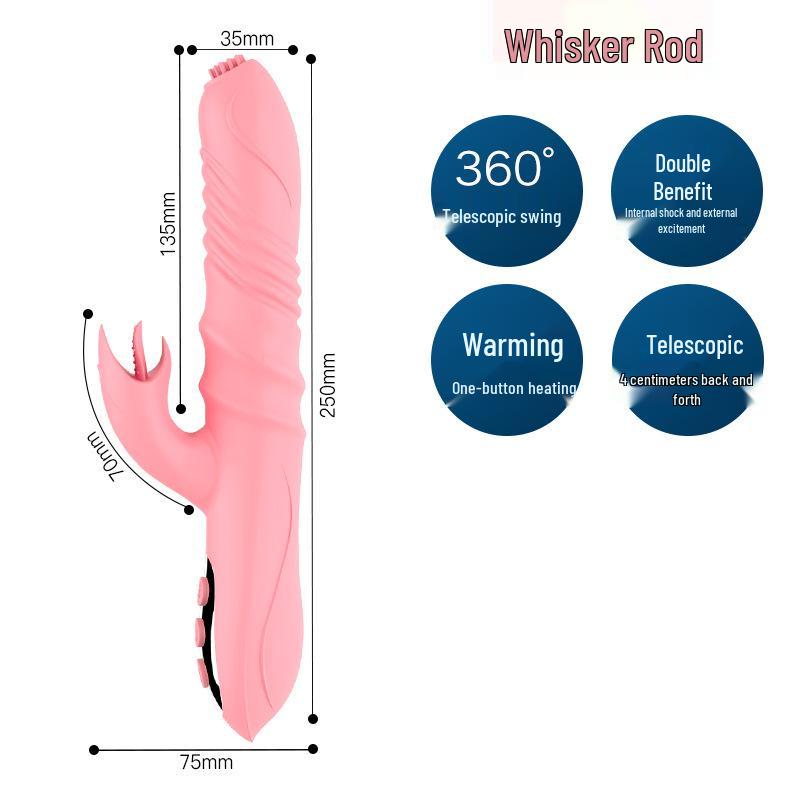 Long Love Women's Automatic Thrusting Vibrator - Telescopic AV Massager Adult Toy