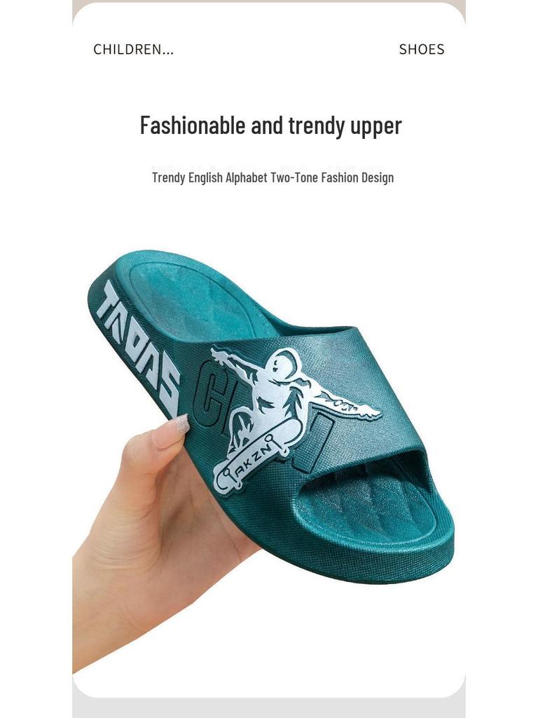 Kinder Anti-Rutsch Sommer Hausschuhe für Jungen & Mädchen, Alter 6-12, für Zuhause & Bad