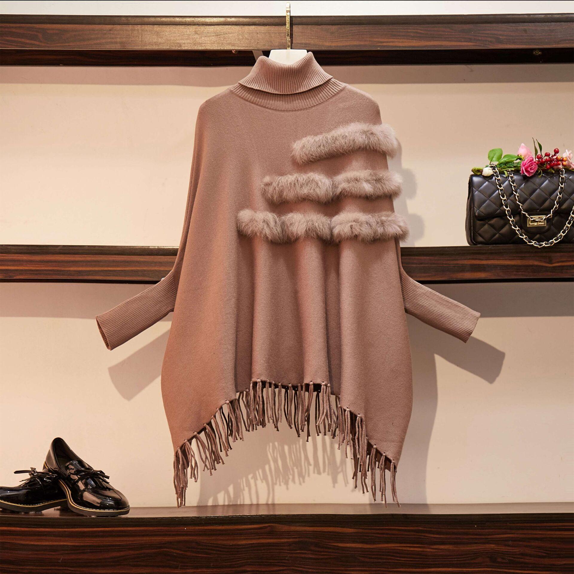 Женский вязаный пуловер, зимний свитер с высоким воротником, женский осенне-зимний однотонный свитер с длинным рукавом One Size