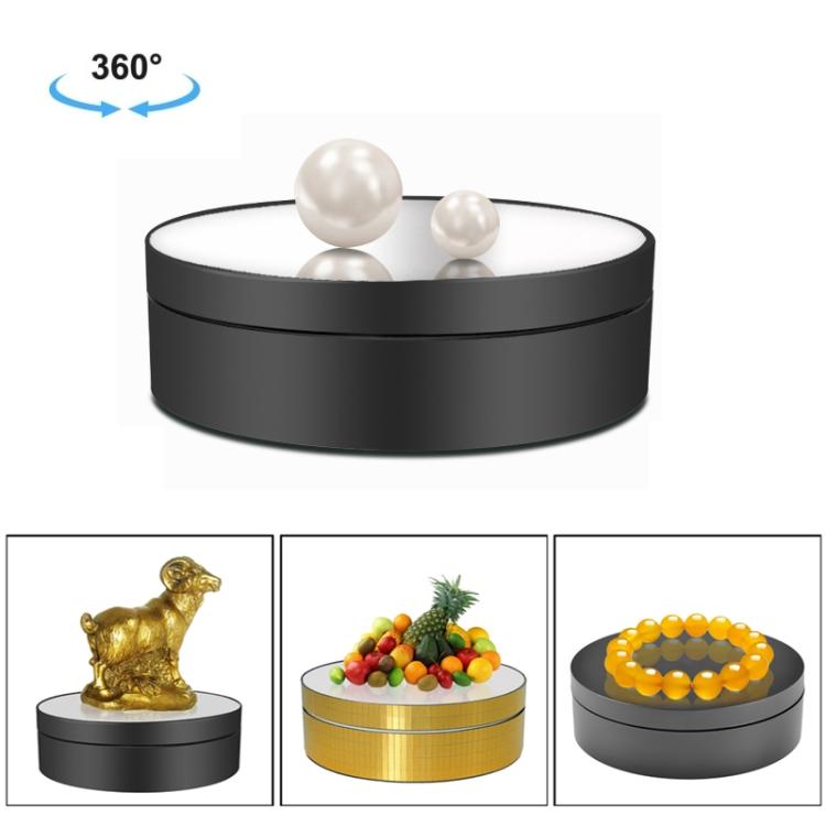 

12cm 360 Degree Rotating Turntable Mirror Electric Display Stand Video Shooting Props Turntable, Load: 3kg чёрный