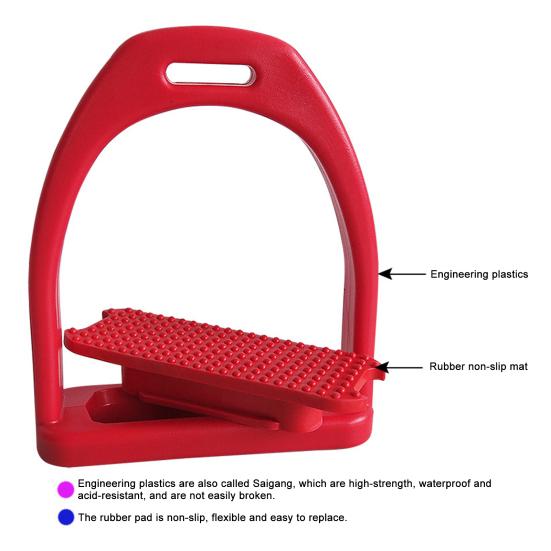 1 Pair Stirrup Anti Slippage Easily Installation Accrssory Horse Riding Saddle Abutments