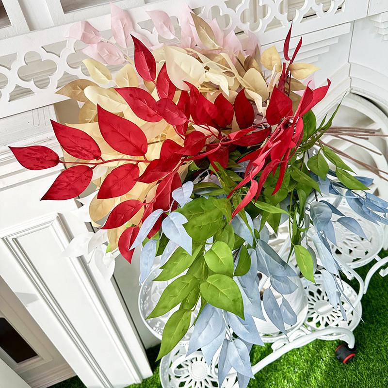 Millennium Leaf Silk Plant Realistic Home Decor Artificial Foliage Wedding Photo Prop