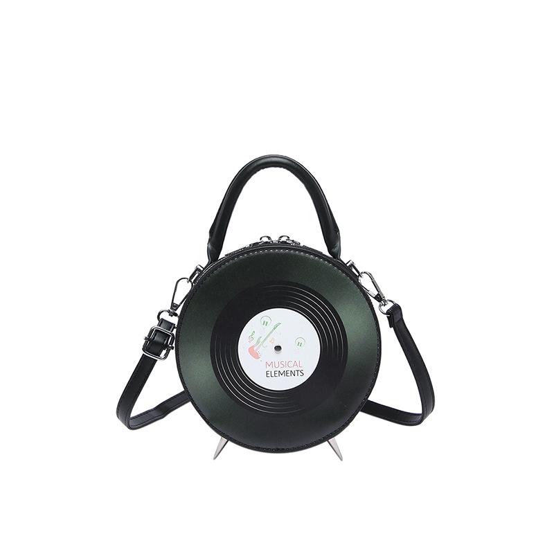 Small-scale Design Handbag - Record-shaped Crossbody Bag - Commuting Small Round Bag