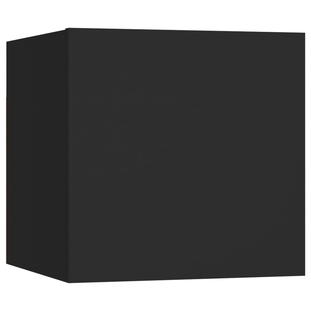 Nightstands (Set of 2) Black 30.5 x 30 x 30 cm Particleboard
