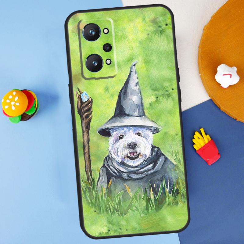 Cartoon Westie Dog For Realme C55 C67 C61 C75 C53 C51 C21Y C25S GT 6 6T 5 GT7 Pro 10 11 12 13 14 Pro Plus Case