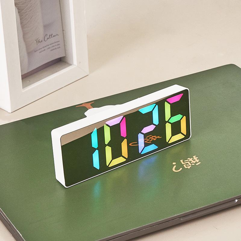 Colorful Large Screen Font Alarm Clock - Bedside Electronic Clock 0725