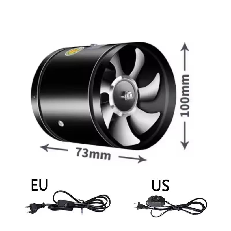 

4 6 220V Metal Duct Exhaust Fan Air Ventilator Pipe Ventilation Extractor Fan for Bathroom Toilet Wall Mount Installation EU