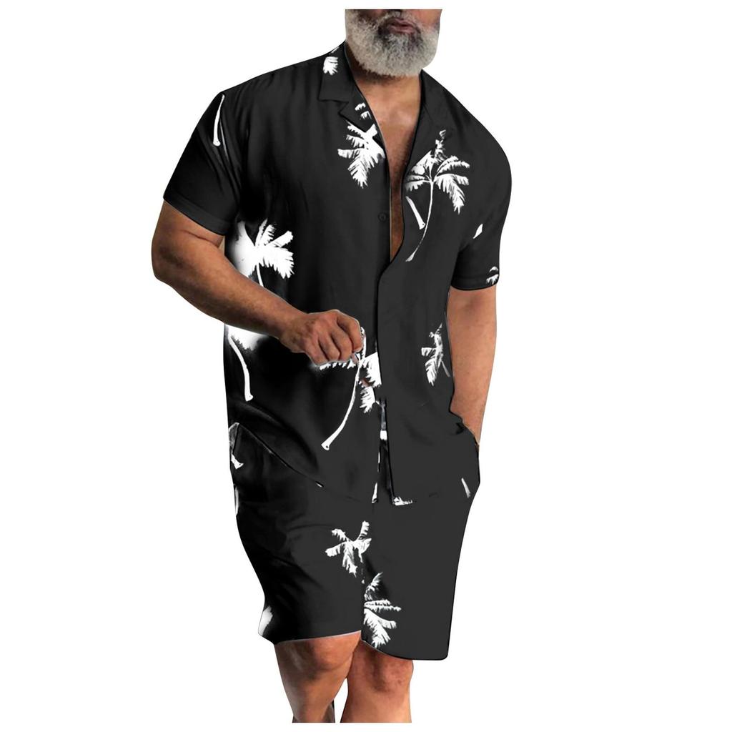 Nuevo hombre verano de gran tamaño camisa Conjunto fitness al aire libre  Traje de dos piezas Andhome Ropa Pijamas Cómodo Suelto Simple Camisa de  playa Conjuntos comprar a buen precio — entrega