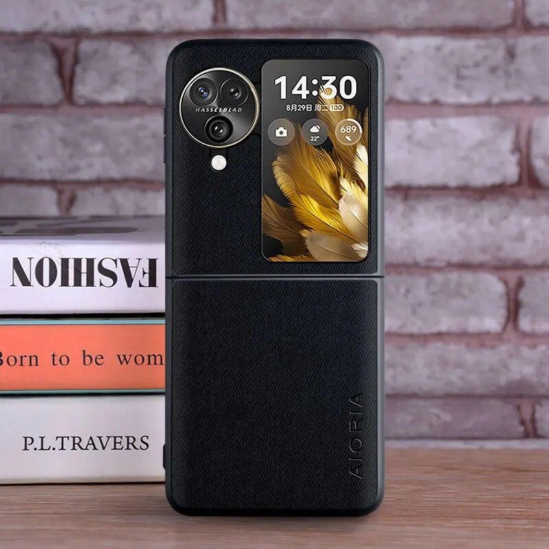 Pouzdro pro Oppo Find X6 X5 X3 Pro N N3 N2 Luxusní textilní kožené měkké pevné flipové pouzdro pro Oppo Find N3