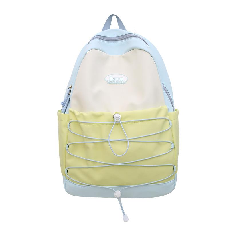 

Нейлоновый легкий контрастный школьный рюкзак для школьников, рюкзак для девочек синий/жёлтый