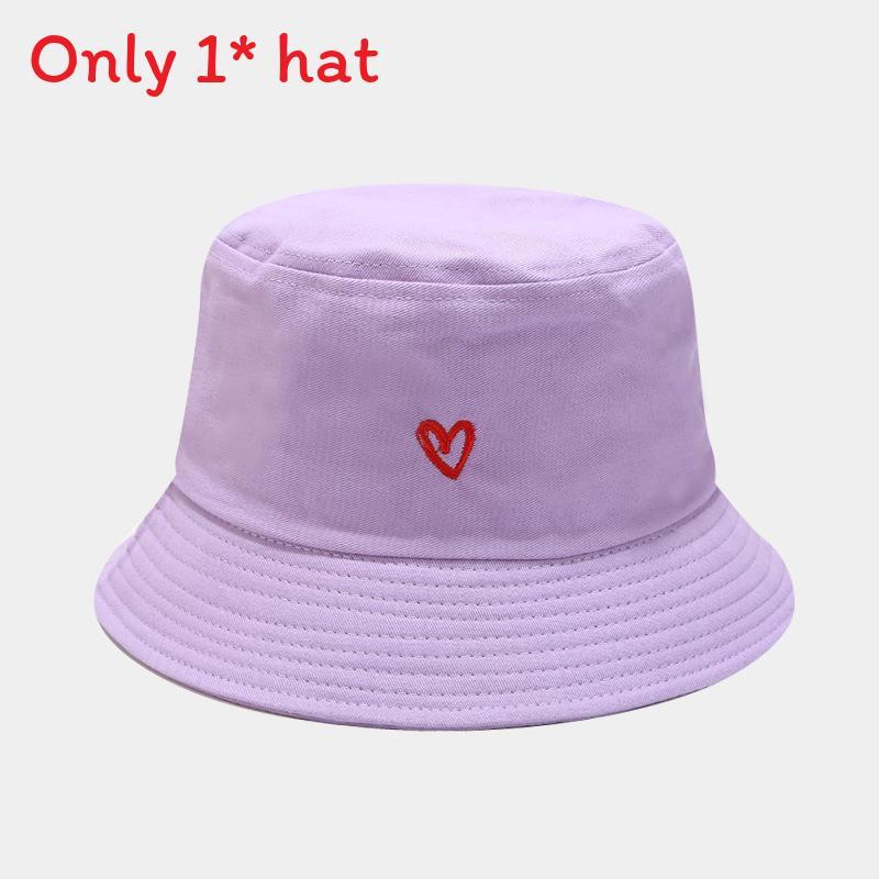 Summer Sun Protection Cotton Embroidered Bucket Hat For Women Casual Outdoor Fashion