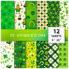 12 Blätter/Packung St. Patrick's Hut Trägerpapier Irisches Festival Handbuch Dekorationsmaterial Papier
