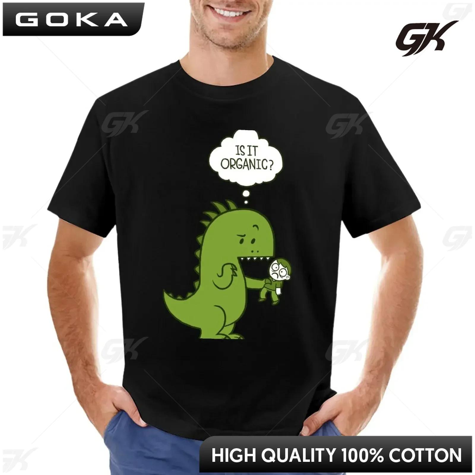 Organic Dinosaur Mens Summer 100 Pure Cotton Fashionable Casual Funny Loose TShirt funnys for a boy plain mens t shirts pack S