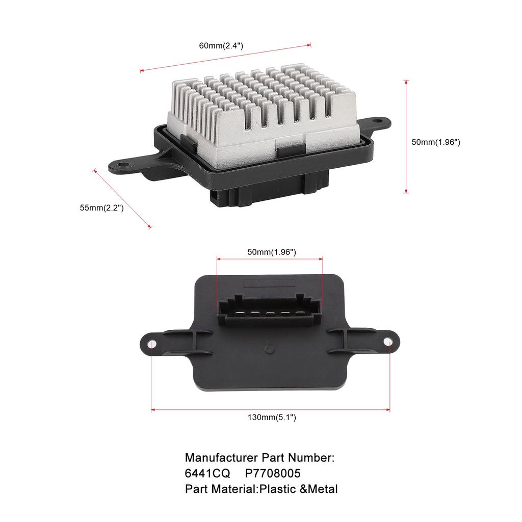 Car Auto Climate Control Blower Motor Heater Resistor OE P7708005 6441.CQ 6441CQ For Citroen DS5 Peugeot 3008 5008
