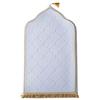 Embossed Prayer Mat Islamic Flannel Prayer Rug Portable Anti-Slip Padded