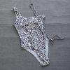 Women's Swimwear Sexy Leopard Printing Sling Bandage One-piece Swimsuit