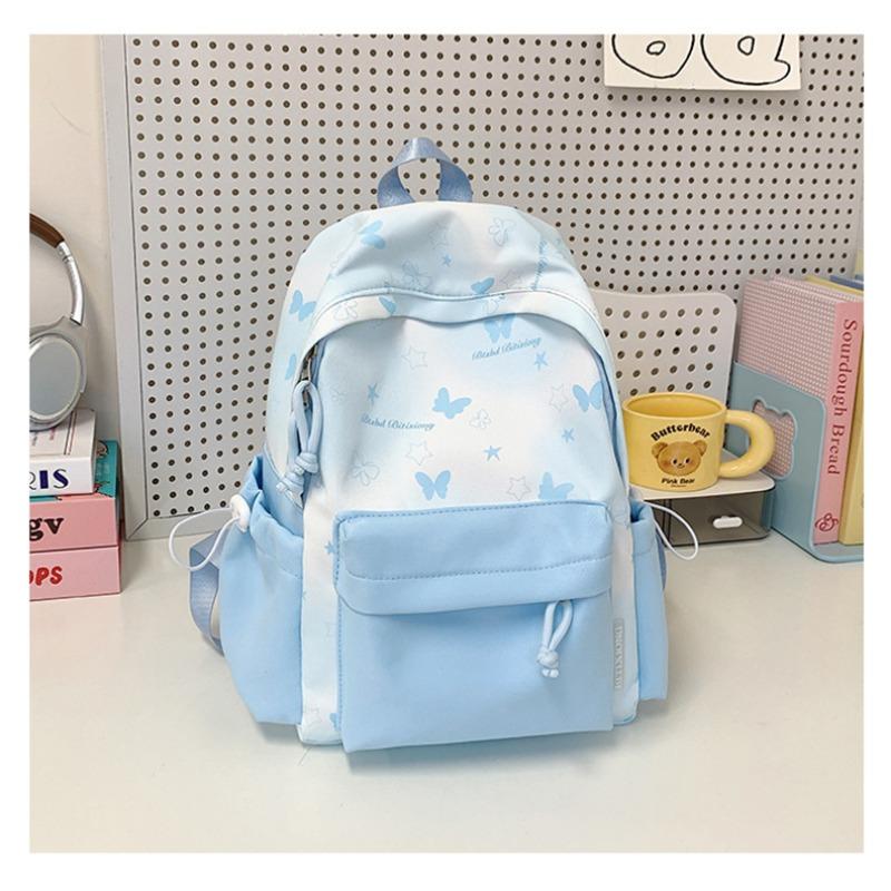 The New Schoolbag Is High-value, Fresh, Sweet, Literary and Cute Butterfly Backpack, Light Travel Backpack for Junior High School Students