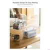 Transparents Medicine Storage Container With Convenient Handle Durability Office Desk for Home And Office Use
