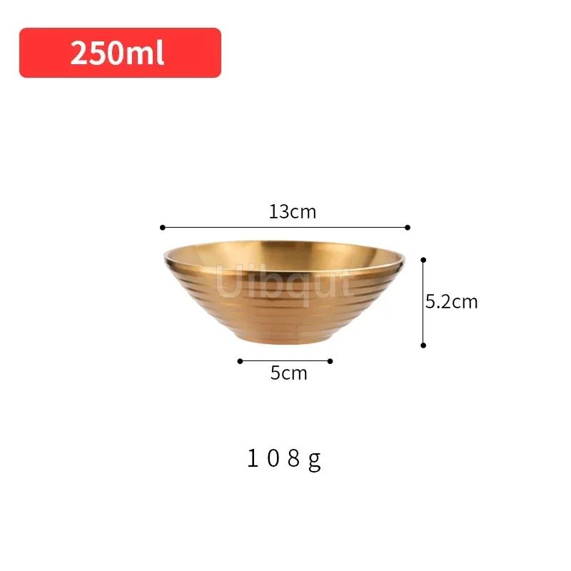 304 Stainless Steel Mixing Golden Hat Disc Korean Noodle Tableware Japanese Ramen Bowls Insulated Soup Ramen Bowl Bowlset